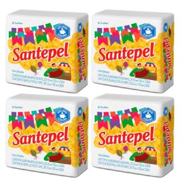 Imagem de Guardanapo Papel Folha Simples Grande Santepel Para mesa 200 Folhas Macio Kits na Web