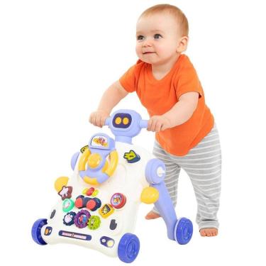 Imagem de Andador De Atividades Bebê 3 Em 1 Azul Cbs0798B - Castela