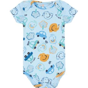 Imagem de Body mang curt bebe 13544 kiko e kika - Kiko baby, Azul claro, RN