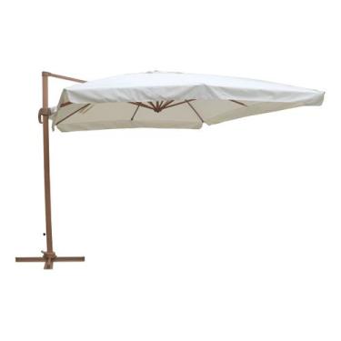 Imagem de Ombrelone Lateral Retangular De Aluminio Bege 400x300 Cm - Brazil Home