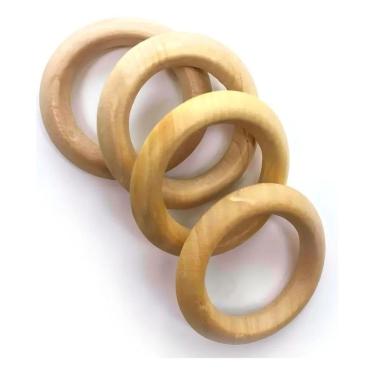 Imagem de 2X Kit 20 Anel Para Guardanapo Argola Madeira Prendedor Luxo