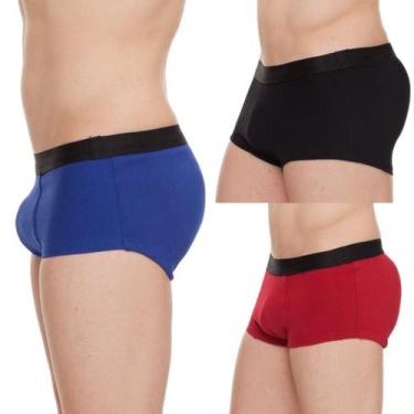 Imagem de Kit 3 Cuecas Empina Bumbum Enchimento Traseiro Mini Boxer - John Skull