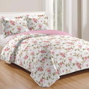 Imagem de Kit Cobre Leito Colcha Daily Queen 3 Peças Floral 19