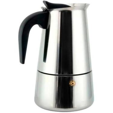 Imagem de Cafeteira Italiana Automática 6 Xícaras – Cafeteira de Alumínio Prata, Preparo Rápido e Tradicional de Café Espresso