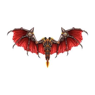 Imagem de Fiocias Asa de Dragão Adulto Decoração de Asa Foto Adereços Cosplay Asa Traje Asa para Dramatização Halloween Boate Palco Performance Baile de Máscaras, Vermelho