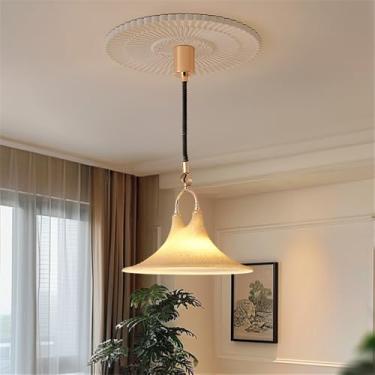 Imagem de Luminária pendente contemporânea de LED para restaurante, bar estilo francês retrô, balcão, café, quarto, escritório, quarto de hotel, lavabo, corredor e escada (MB D46CM)