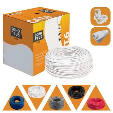 Imagem de Cabo Rede Furukawa Soho Plus Cat6 250m Branco +30 Conec Capa