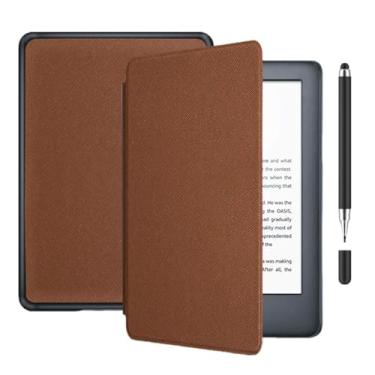 Imagem de Akacy Capa de grão cruzado para Kindle de 6 polegadas 8ª geração (2016, modelos SY69JL). Capa traseira de borracha TPU de silicone flexível e fina, fina, com cantos reforçados (8)