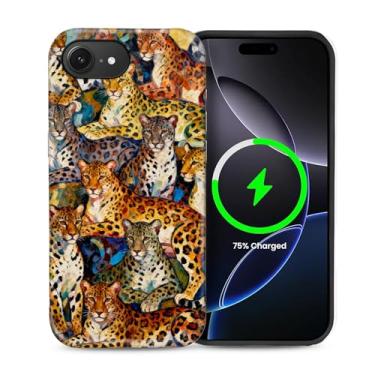 Imagem de ZHEGAILIAN Capa 2 em 1 para iPhone 16e 6,1 polegadas, compatível com MagSafe à prova de choque antiderrapante com capa de proteção de corpo inteiro, estampa fosca texturizada moderna para meninas