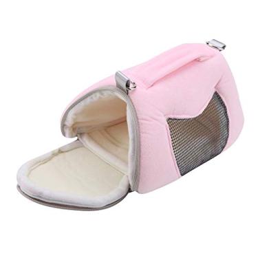 Imagem de Yctze Bolsa de Transporte para Pequenos Animais Rosa Respirável para Viagens - Uso Ideal para Hamster, Gerbil e Répteis Ao Ar Livre (Rosa)