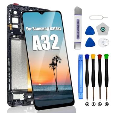 Imagem de Kit de substituição de tela para Samsung Galaxy A32 5G com moldura de tela LCD de 6,5 polegadas para substituição de tela Samsung A32 (modelo A326U A326B A326A A326W S326DL) com ferramentas de reparo