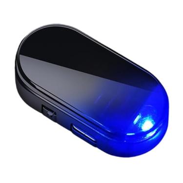 Imagem de Luz de advertência solar antifurto para carro, lâmpada LED de segurança interna - alarme simulado, antirroubo, luz de segurança piscante de LED para interior automotivo