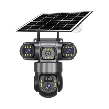 Imagem de Câmera De Vigilância Solar WiFi HD 15MP Com 3 Lentes À Prova d'Água V3