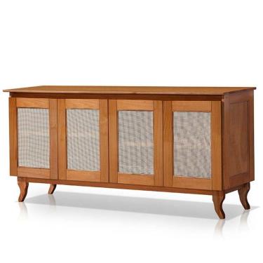 Imagem de Buffet Aparador De Madeira 4 Portas De Tela Dalton Castanho