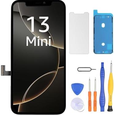 Imagem de LL TRADER Substituição de tela para iPhone 13 Mini 5,4 polegadas LCD Retina Display Touch Screen Digitiser com kits de ferramentas de reparo