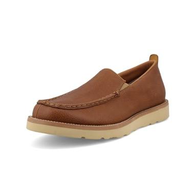 Imagem de Twisted X Sapato masculino sem cadarço, moc toe, Marrom âmbar., 14 Wide