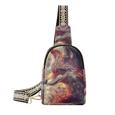 Imagem de CEBUGI Bolsa tiracolo feminina pequena de animal de couro, pochete transversal para trilhas, viagens ao ar livre