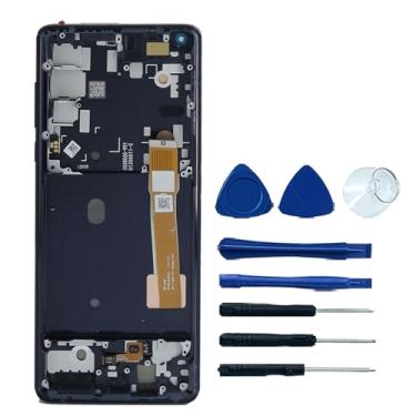 Imagem de Ygpmoiki Tela LCD sensível ao toque de substituição com moldura para Motorola Moto Edge 2020 5G XT2063-1 XT2063-3 XT2063 16.8 cm Não serve para XT2061