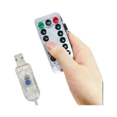 Imagem de Luzes De Cortina De Fada LED De 6m Com Controle Remoto USB, 8 Modos, D