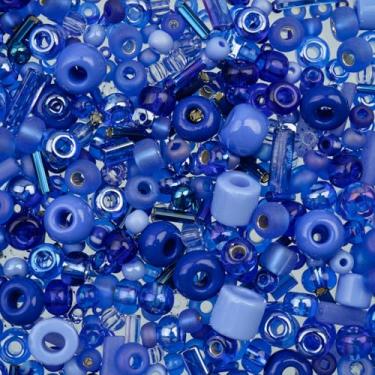 Imagem de 50 g John Bead Bead Bar Sortido Azul Mix Tcheco Contas de Semente de Vidro para Artesanato Faça Você Mesmo Joias Amizade Pulseira Colar Brincos Fofo Fabrico