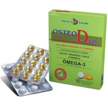 Imagem de COMBO 2 OSTEO D FIN CALCIO MAGNESIO ZINCO VIT D OMEGA 3 90 UNID CADA TOTAL 180 - TERRA VERDE-Unissex