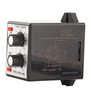 Imagem de LiebeWH AC110V / 220V, Interruptor de Tempo de Controle de Botão Relé de Temporizador Liga/Desliga Torção Instrumento de Regulação Multifuncional Interruptor de Temporizador Duplo Relé de Tempo