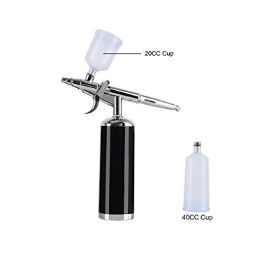 Imagem de Máquina de escova de ar sem fio de alta pressão profissional fabricante para decorar bolos Airbrush Compressor Kit ferramenta automotiva(METU40 B Black)