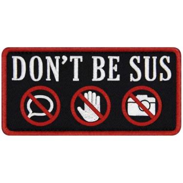 Imagem de TailWag Planet Emblema de gancho e laço Don't Be SUS No Talk No Touch No Photo Patch bordado para cães de serviço/arreios