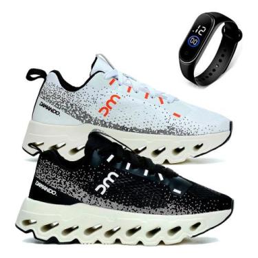 Imagem de Kit 2 Tênis Masculino Academia Corrida Alta Performance + Relógio Digi