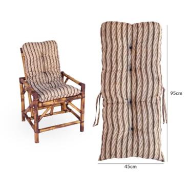 Imagem de Almofada Cheia 95x45cm - Encosto Gordo Ideal para Cadeira, Poltrona, Sofá e Cama, Confortável e Decorativa (Corda)