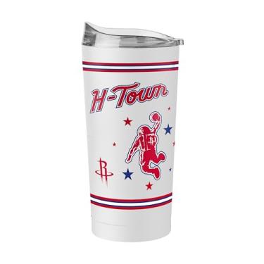 Imagem de FANMATS Copo de aço inoxidável NBA Houston Rockets City Edition 590 ml – Acabamento em pó de parede dupla isolado e durável - Design City Edition, mantém as bebidas quentes e frias por horas