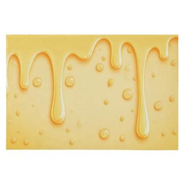 Imagem de Wassud Tapete de porta de queijo pingando 61 x 89 cm, tapete de área lavável antiderrapante com suporte de borracha, tapete macio e macio para sala de estar, quarto, entrada, entrada