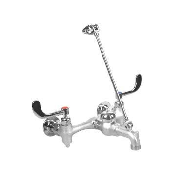 Imagem de Torneira de lavanderia The Nice Design, torneira de pia de esfregão cromado áspero, montagem na parede, torneira de pia de serviço central ajustável de 20 cm