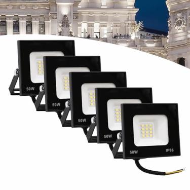 Imagem de Kit 5 Refletor Led 30w Holofote Bivolt Prova Dágua Luz Frio