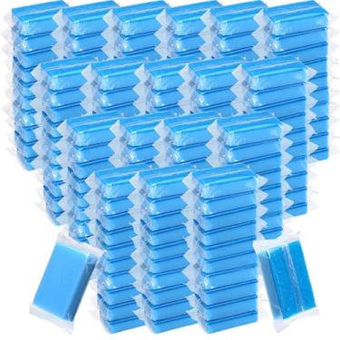 Imagem de Tioncy 180 esponjas embaladas individualmente para cozinha prato azul a granel não arranhões Esponjas de limpeza dupla face para lavar pratos, panelas, pias, fogões, eletrodomésticos, carro, bicicleta