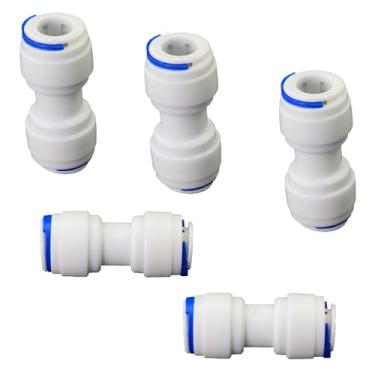 Imagem de Purificador de água de pressão para conectar reto, tubo PE de 0,9 cm, encaixe rápido push-to-connect, compatível com filtragem de água RO, pré-purificador, geladeira, adaptador de plástico para