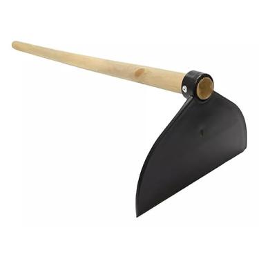 Imagem de Enxada de Jardim com Cabo de Madeira, Lâmina Preta, 40 cm