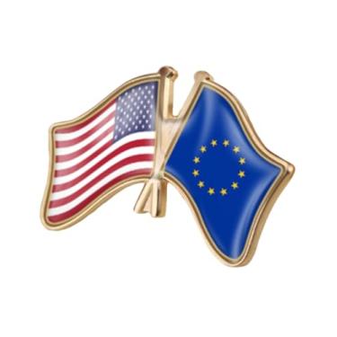 Imagem de QTAOEIONG Bandeiras dos Estados Unidos, EUA, América, EUA e muitos outros países, broche de liga de amizade com cruz, 1.3x0.9inch/32x23mm, Metal, Sem Pedra Preciosa