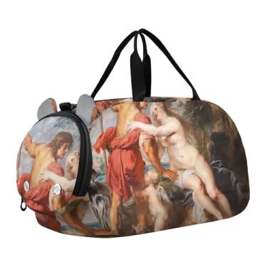 Imagem de Bolsa esportiva Antoine Watteau para meninos e meninas, para viagem, crianças, dança, mochila, Rubens pintando estampas de Venus Adonis, Clássico