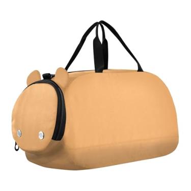 Imagem de Bolsa esportiva colorida abstrata com cores arco-íris brilhantes para meninos e crianças pequenas bolsas de viagem para viagem, dança, bagagem infantil, Laranja mel, Clássico