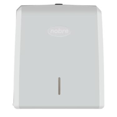 Imagem de Dispenser de Papel Toalha Profissional Nobre New Classic | Capacidade Alta Interfolhada 1/3 Dobras | Branco e Preto | Banheiro Corporativo