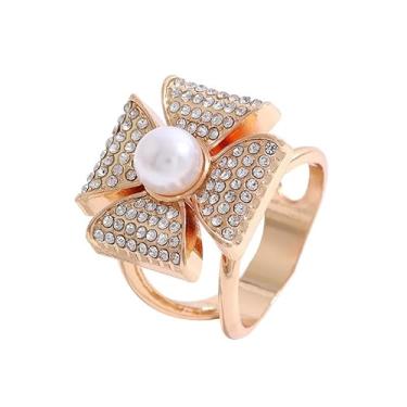 Imagem de Shejuety Cachecol botão trevo diamante completo pérola cachecol botão de canto roupas multifuncionais botão xale fivela fixa anel especialmente projetado para mulheres modernas, adequado para - vários