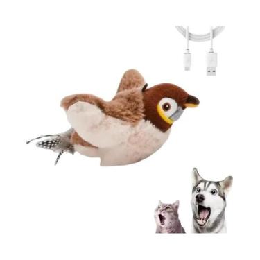 Imagem de Brinquedo Interativo Recarregável De Pássaro Que Canta E Bate Asas Par