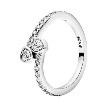 Imagem de 925 prata esterlina safira arco flor tamanho 6 7 8 9 anel de casamento