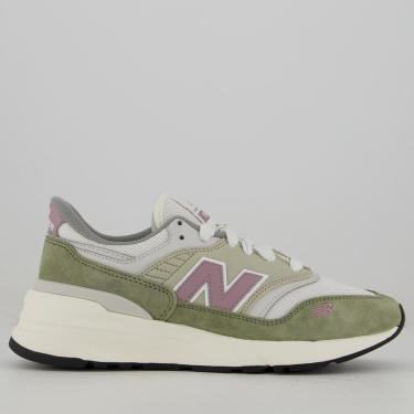 Imagem de Tênis New Balance 997R Verde e Off White-Unissex
