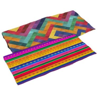 Imagem de Kit 2 Toalha de Praia e Banho Padrão Vibrante para Praia, Piscina,Ideal para Família e Amigos(TO-1270/1266)