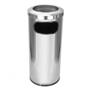 Imagem de Cinzeiro Lixeira Em Aço Inox Com Aro Em Inox 50 Litros