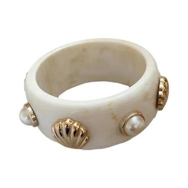 Imagem de Pulseiras Vintage De Resina Acrílica Para Mulheres, Imitando Pérolas, 