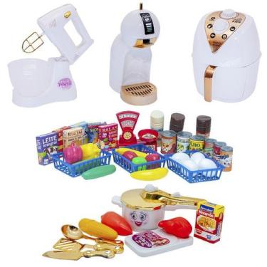 Imagem de Kit Cozinha Infantil Princesa Menina Mercado Batedeira 44pç - CLICKCOM