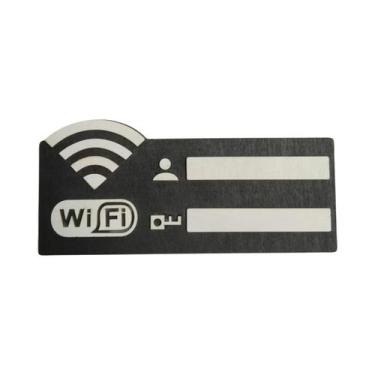 Imagem de Placa De Senha Wi-Fi Vintage De Madeira Para Montagem Em Parede, Sem N
